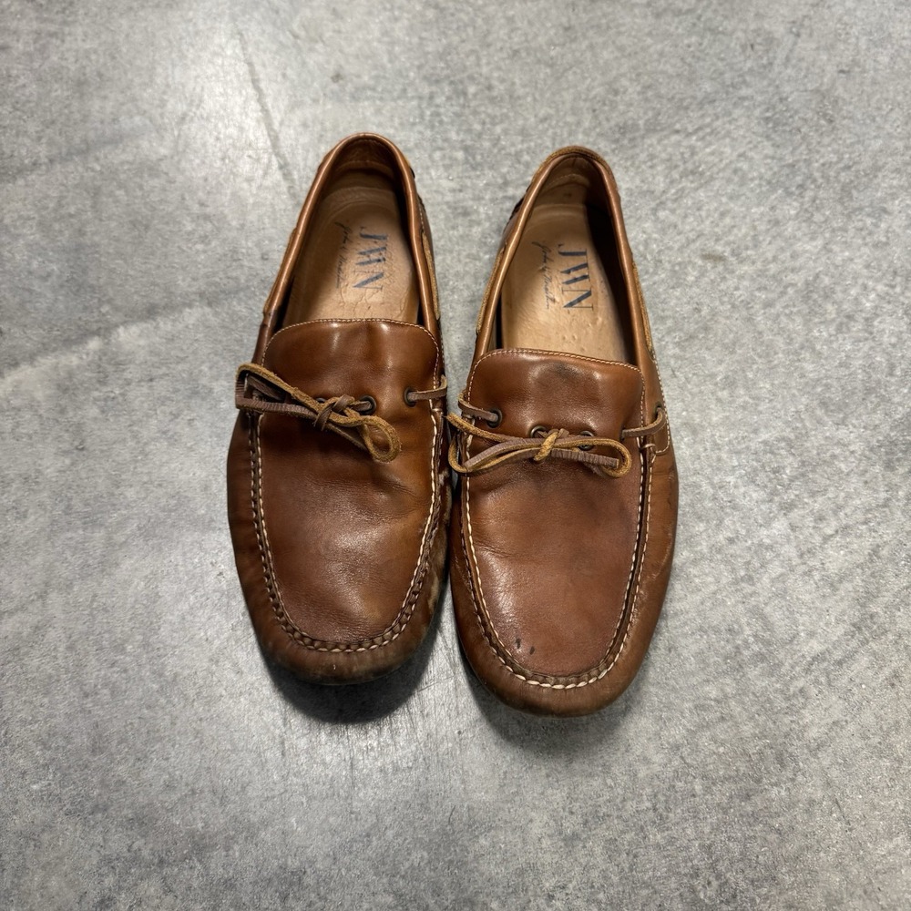 Men's Brown Loafers JWN Nordstrom Leather Driving Moccasin Size 11 M